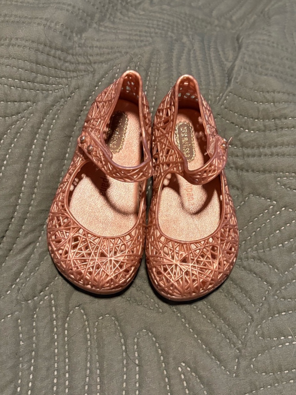 Mini Melissa Rose Pink Jelly Mary Jane Sandals